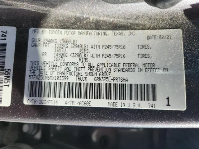 2021 TOYOTA TACOMA DOUBLE CAB  