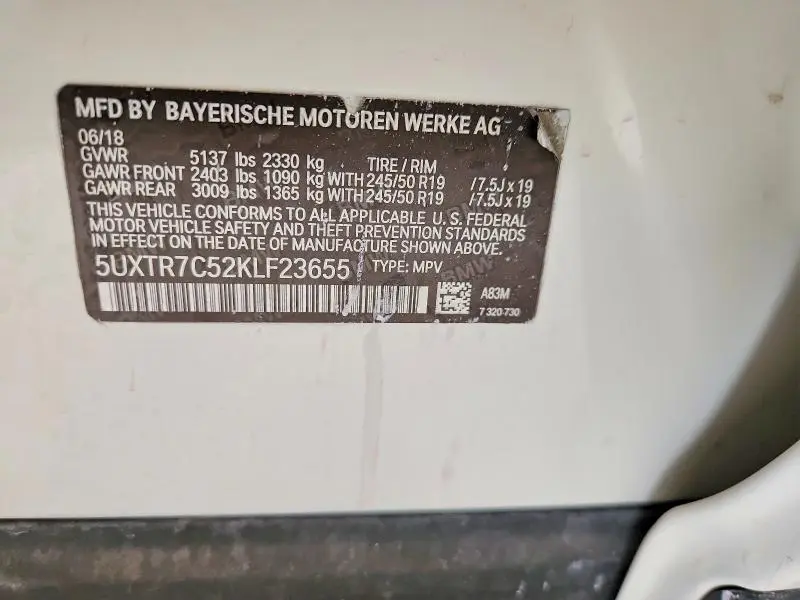 2019 BMW X3 SDRIVE30I  