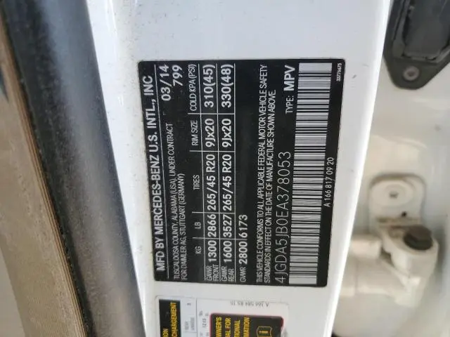 2014 MERCEDES-BENZ ML 350  