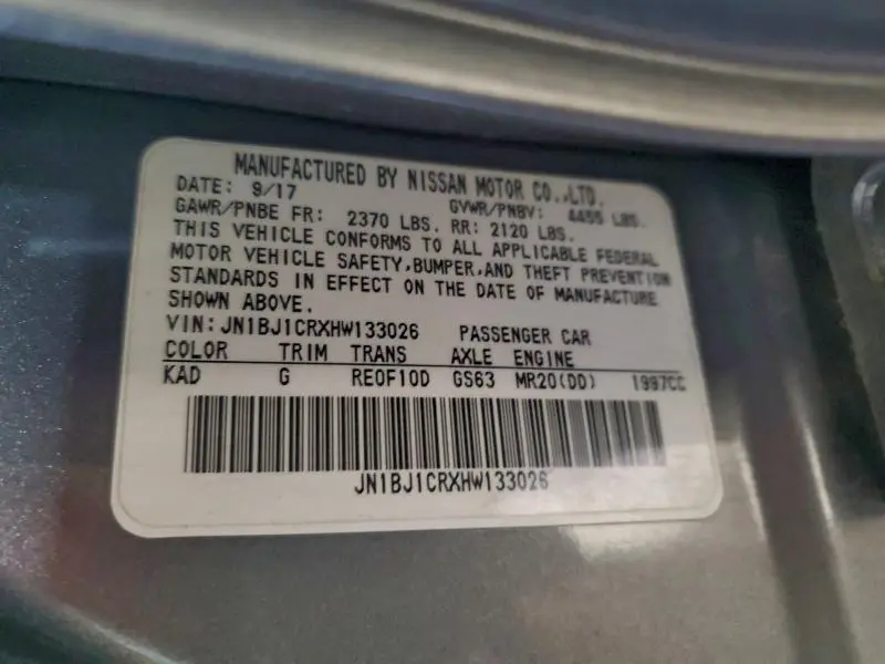 2017 NISSAN ROGUE SPORT S  