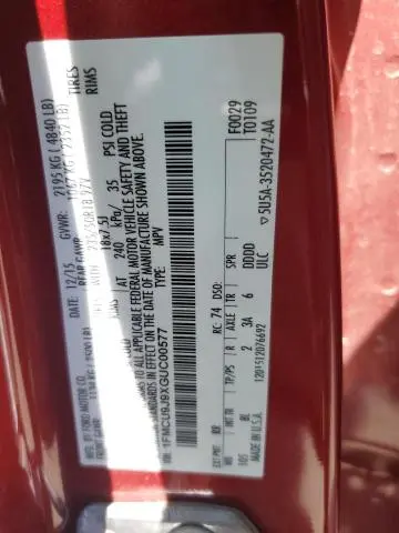 2016 FORD ESCAPE TITANIUM  