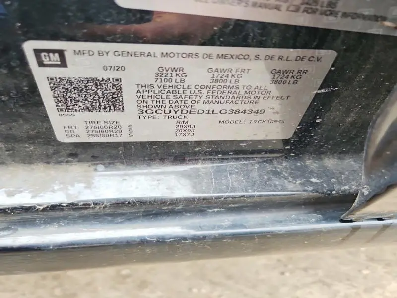 2020 CHEVROLET SILVERADO K1500 LT  