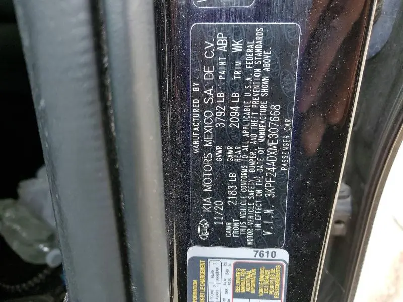 2021 KIA FORTE LXS  