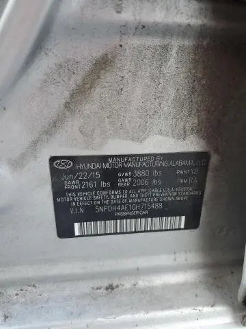 2016 HYUNDAI ELANTRA SE