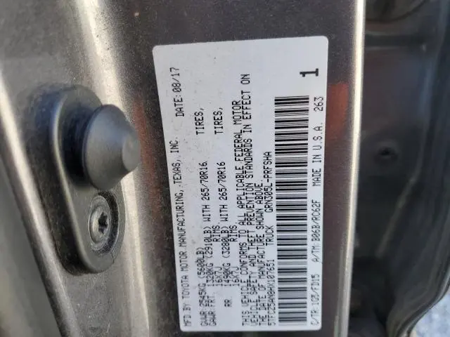 2017 TOYOTA TACOMA DOUBLE CAB  