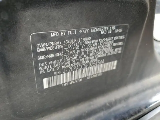 2015 SUBARU XV CROSSTREK 2.0 PREMIUM  