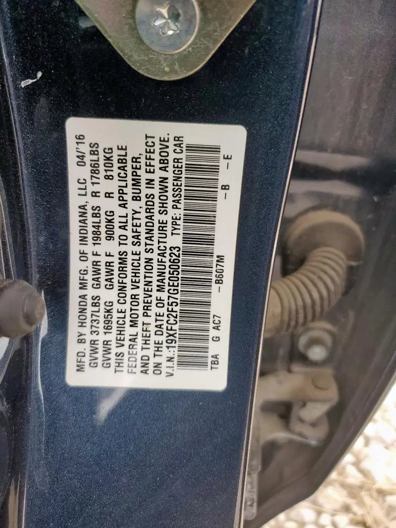 2016 HONDA CIVIC LX