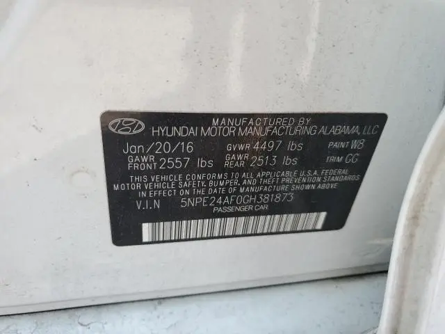 2016 HYUNDAI SONATA SE