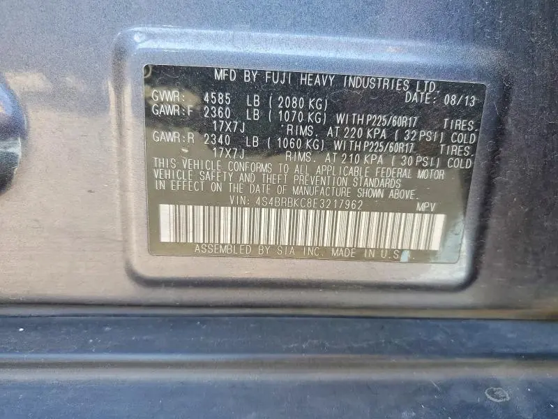 2014 SUBARU OUTBACK 2.5I LIMITED  