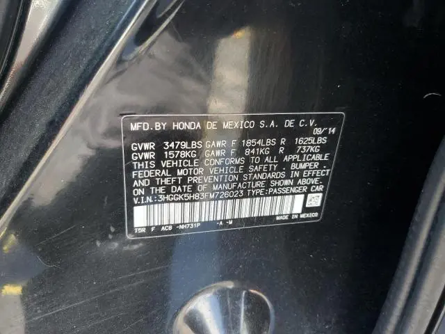 2015 HONDA FIT EX