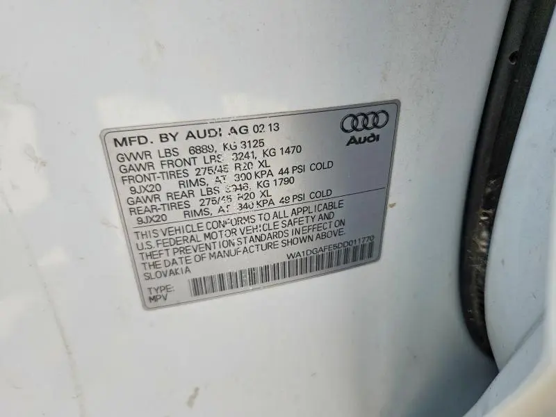 2013 AUDI Q7 PRESTIGE  