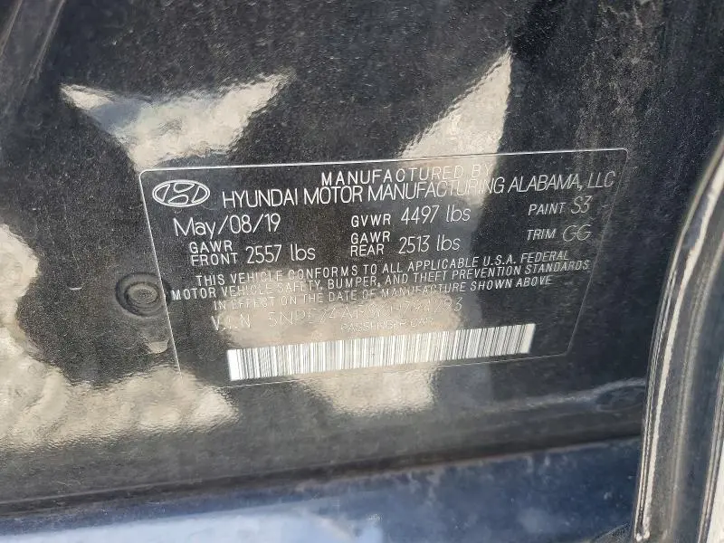2019 HYUNDAI SONATA SE  