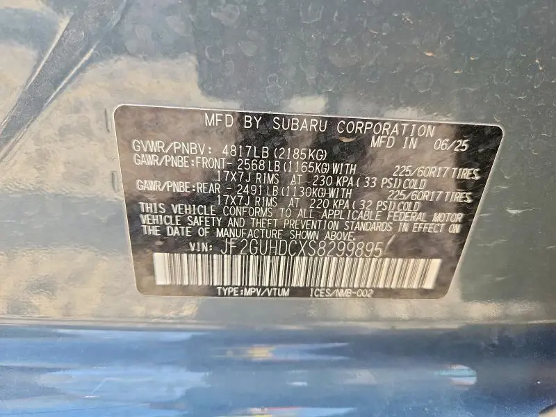 2025 SUBARU CROSSTREK PREMIUM  