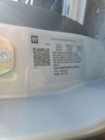 2022 CHEVROLET CORVETTE STINGRAY 2LT  