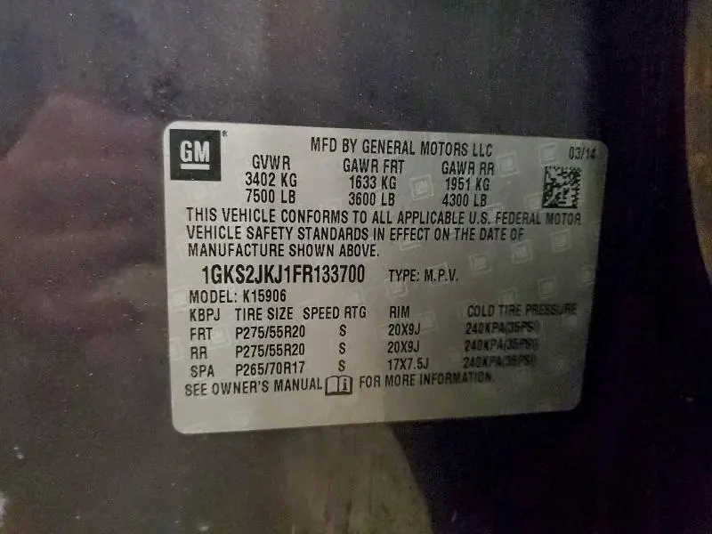 2015 GMC YUKON XL DENALI  