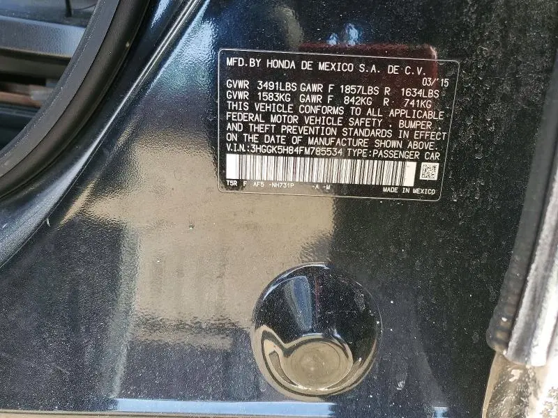 2015 HONDA FIT EX  