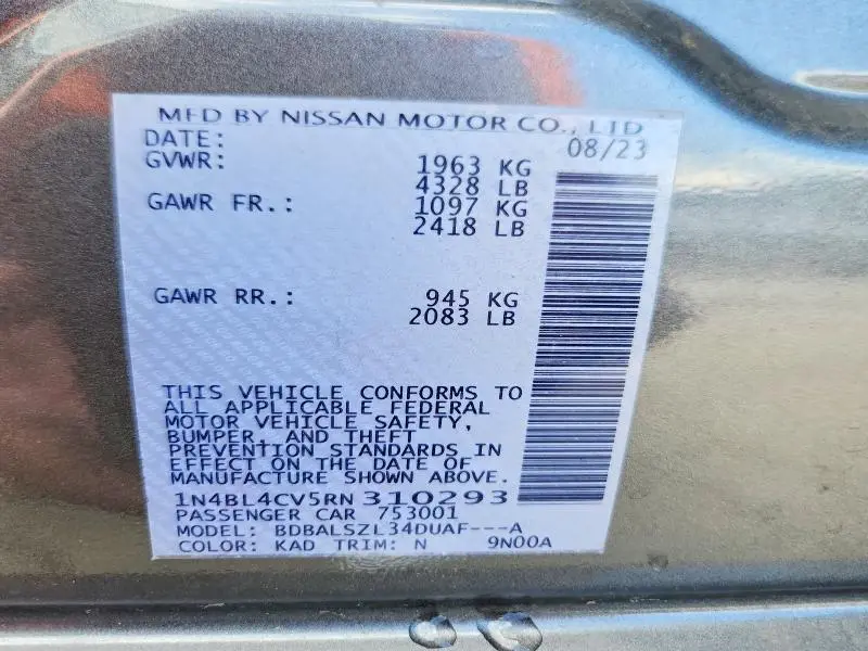2024 NISSAN ALTIMA SR  