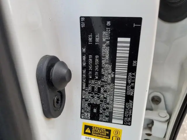 2019 TOYOTA HIGHLANDER LIMITED  