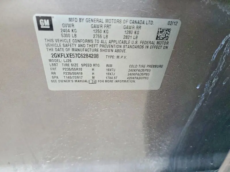 2012 GMC TERRAIN SLT  