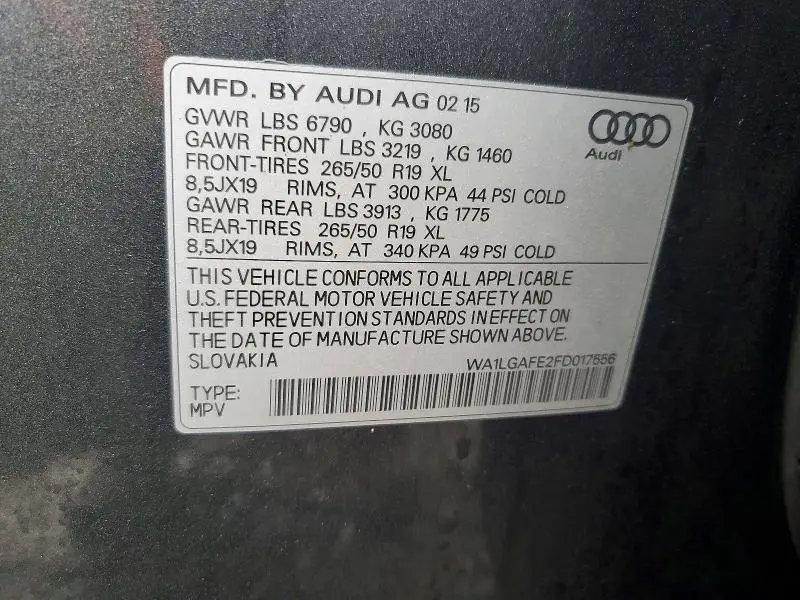 2015 AUDI Q7 PREMIUM PLUS  