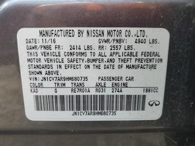 2017 INFINITI Q50 BASE  