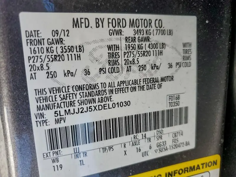 2013 LINCOLN NAVIGATOR   