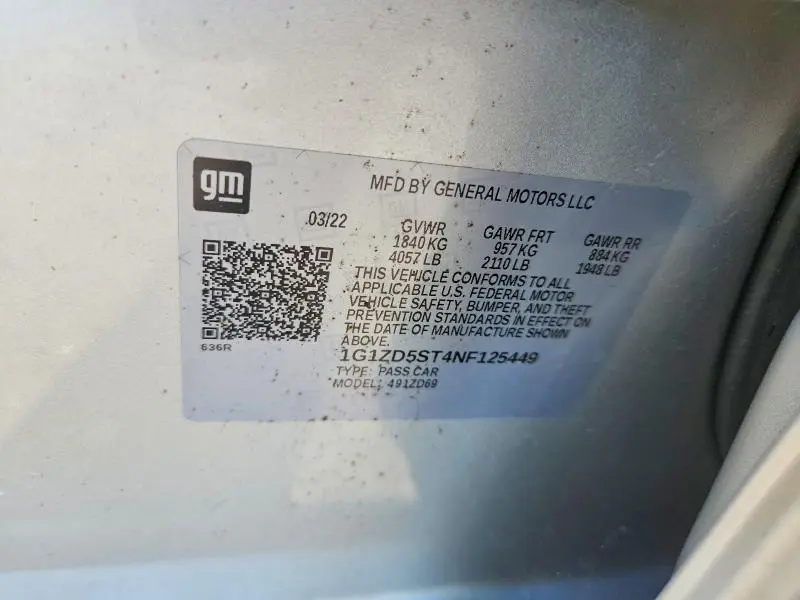 2022 CHEVROLET MALIBU LT  
