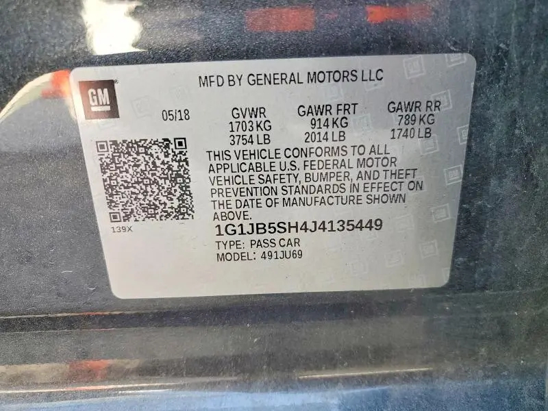 2018 CHEVROLET SONIC LS  