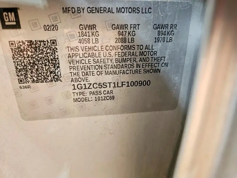 2020 CHEVROLET MALIBU LS  