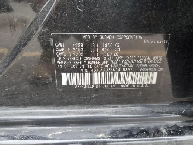 2019 SUBARU IMPREZA SPORT  