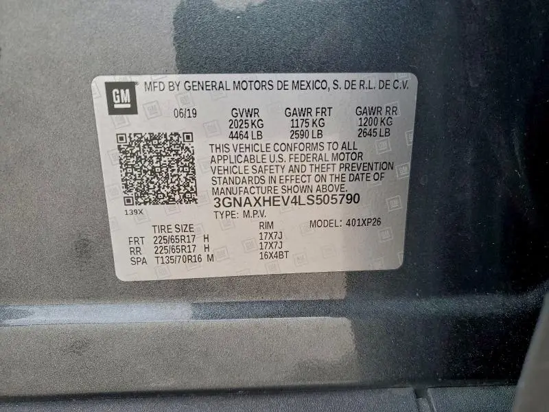 2020 CHEVROLET EQUINOX LS  