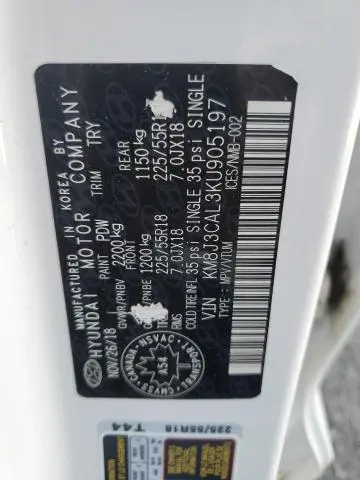 2019 HYUNDAI TUCSON LIMITED  