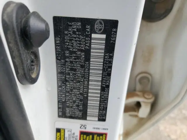 2018 TOYOTA CAMRY L