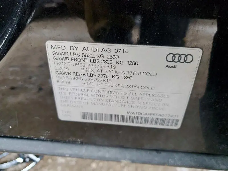 2015 AUDI Q5 PREMIUM PLUS  