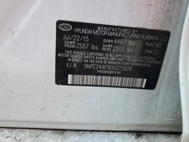 2016 HYUNDAI SONATA SE  
