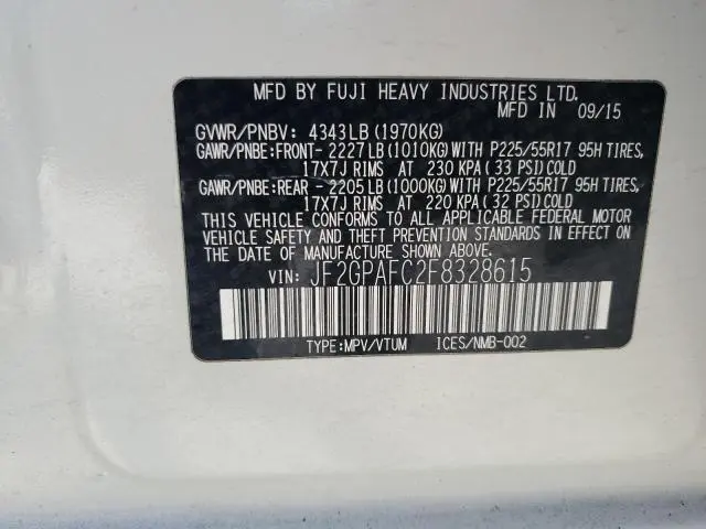 2015 SUBARU XV CROSSTREK 2.0 PREMIUM  