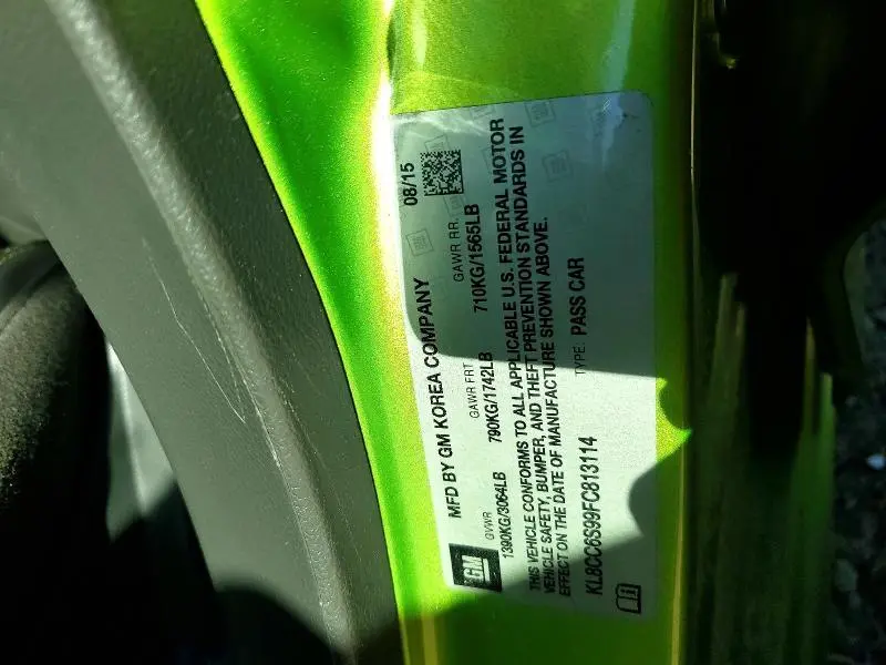 2015 CHEVROLET SPARK 1LT  