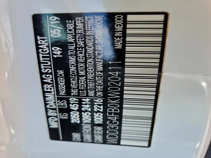 2019 MERCEDES-BENZ A 220 4MATIC  