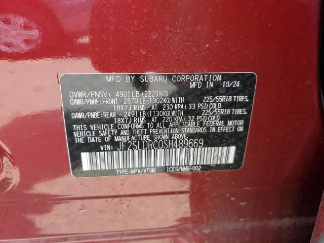 2025 SUBARU FORESTER LIMITED