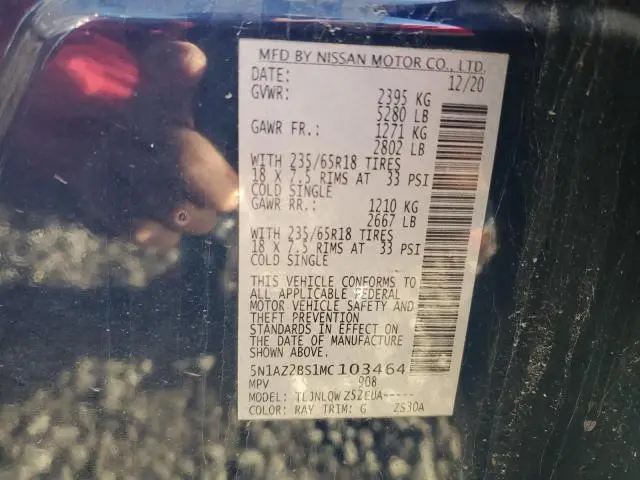 2021 NISSAN MURANO SV  