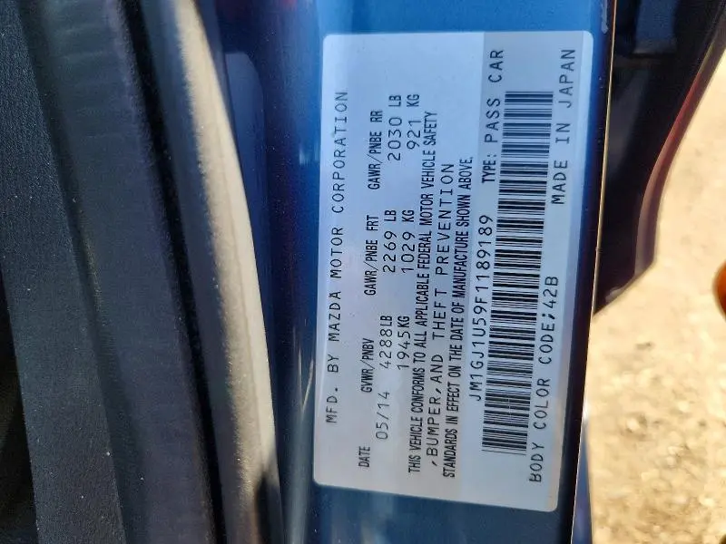 2015 MAZDA 6 SPORT  