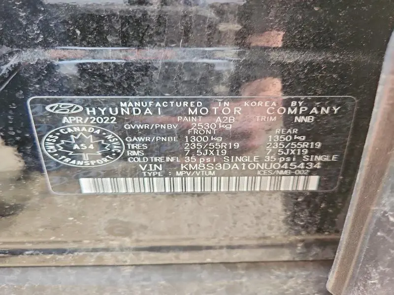 2022 HYUNDAI SANTA FE SEL PREMIUM  
