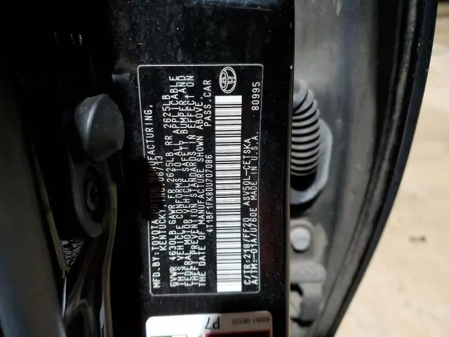 2013 TOYOTA CAMRY L  
