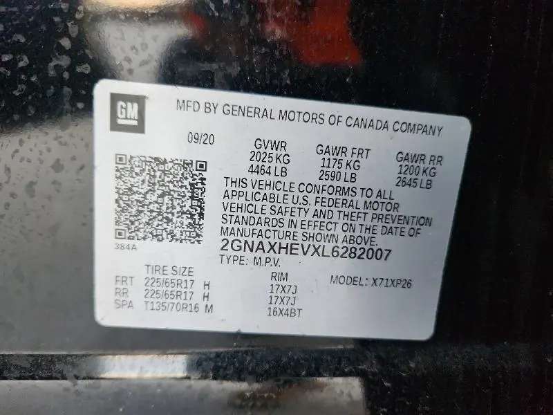 2020 CHEVROLET EQUINOX LS  