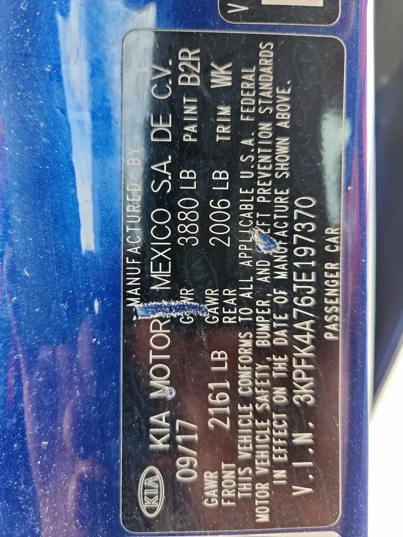 2018 KIA FORTE LX  