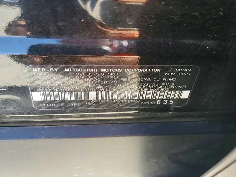 2022 MITSUBISHI OUTLANDER ES  