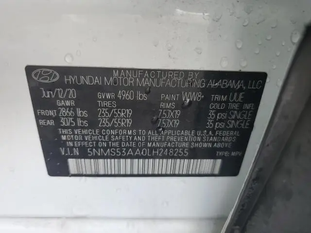 2020 HYUNDAI SANTA FE LIMITED  