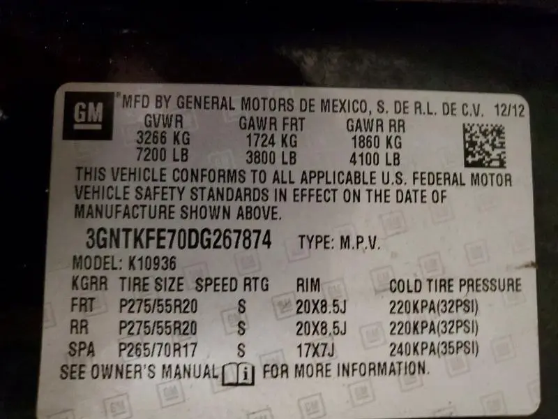 2013 CHEVROLET AVALANCHE LT  