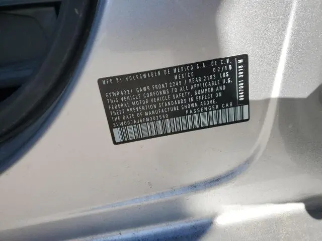 2015 VOLKSWAGEN JETTA SE  