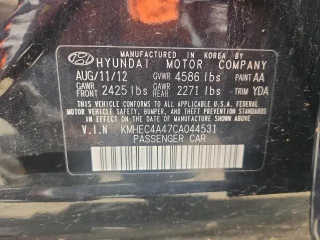 2012 HYUNDAI SONATA HYBRID  